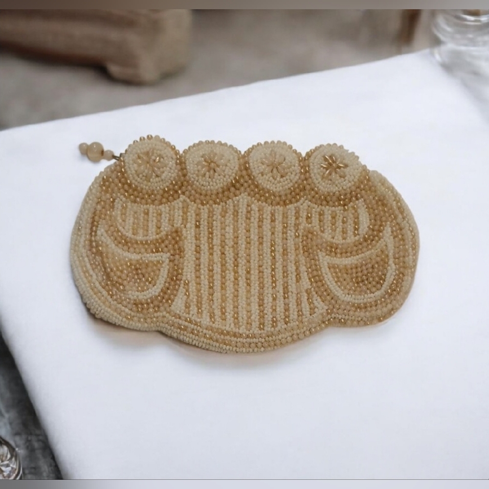 Vintage Beaded Clutch Purse | Coin Purse